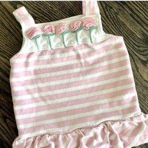 Florence Eiseman Flower Design Romper 9 Months